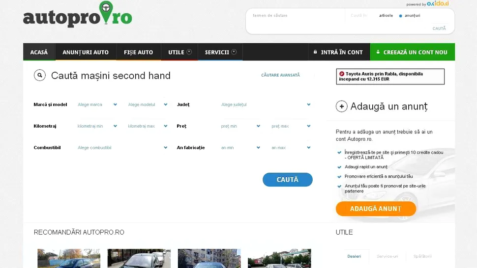 Mediafax Group a relansat site-ul Autopro.ro pentru cumpărătorii și vânzătorii de mașini