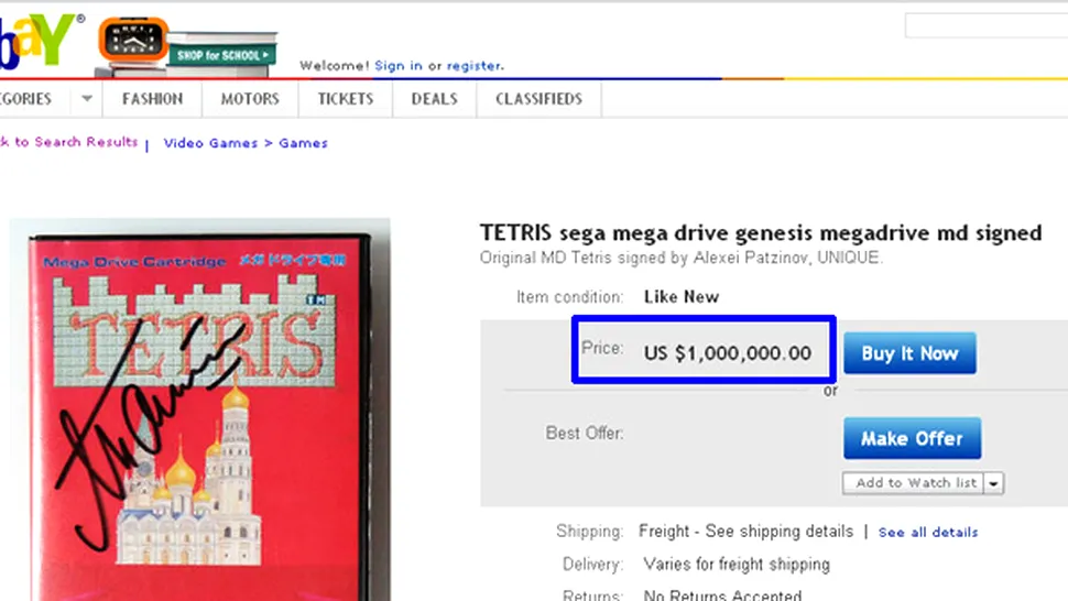 Esti atat de impatimit de Tetris incat ai da un milion de dolari?