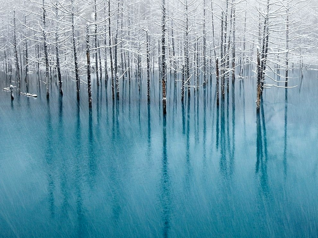 Blue Pond, Hokkaido, Japonia