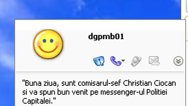 Christian Ciocan da mass de pe Y messenger