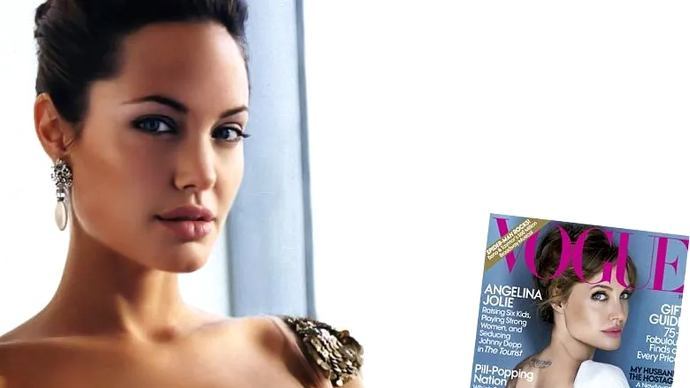 Angelina Jolie pozeaza in corset, pentru Vogue (Poze)
