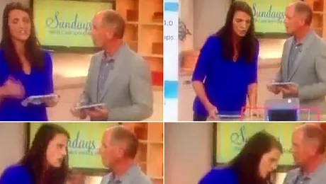 O prezentatoare de teleshopping leșină în direct (Video)