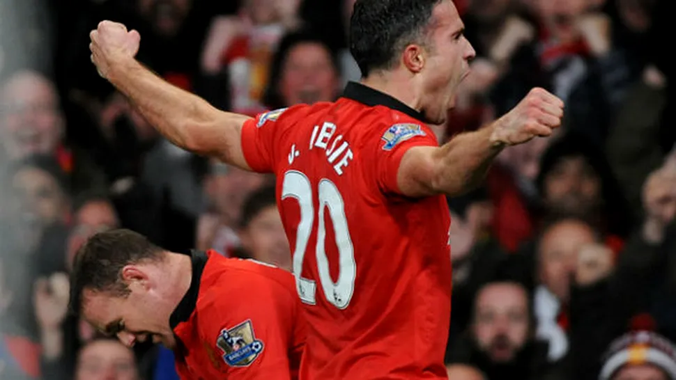 Liga Campionilor: Hattrick-ul lui Van Persie o duce pe Manchester United în sferturi!