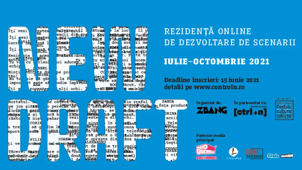 New Draft, rezidență de dezvoltare de scenarii de lungă durată, deschide înscrierile pentru autorii români