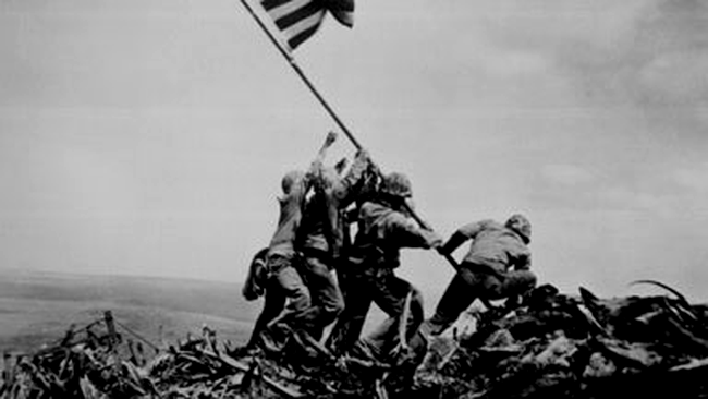 Raising the flag on Iwo Jima - Joe Rosenthal, 1945