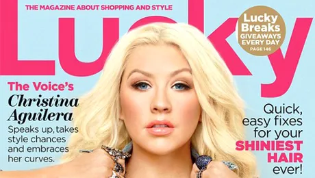 Christina Aguilera, „slăbită” în Photoshop pentru revista Lucky