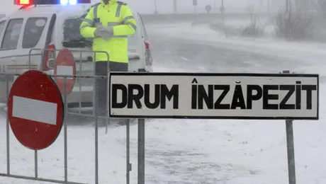 ANM: Cod portocaliu și galben de ninsori și viscol miercuri și joi