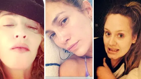 Selfie fără machiaj! Cum arată vedetele în realitate VIDEO