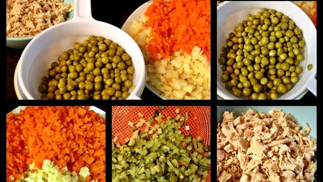 salată boeuf cu carne piept de curcan