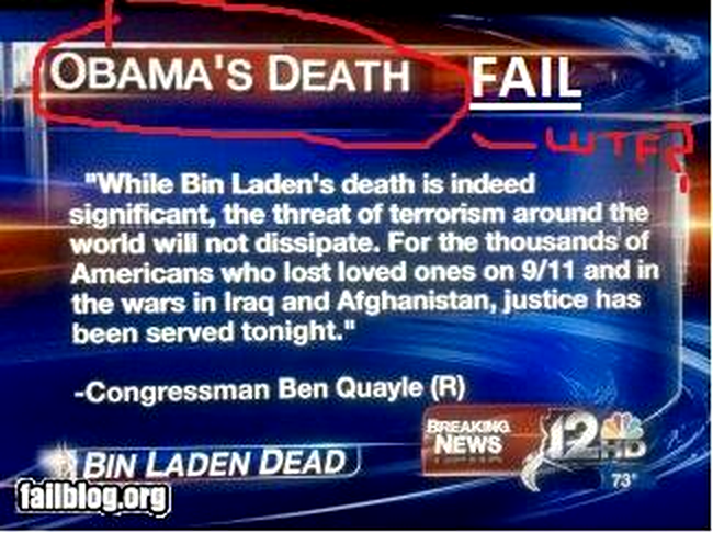 Greseala la numele lui Osama ben Laden