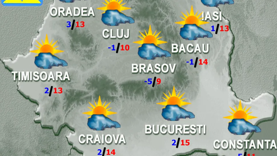 Vremea Apropo.ro: Încălzire accentuată, dar și ploi torențiale