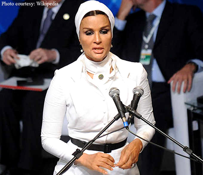 Sheikha Mozah Bint Nasser Al-Missned din Qatar