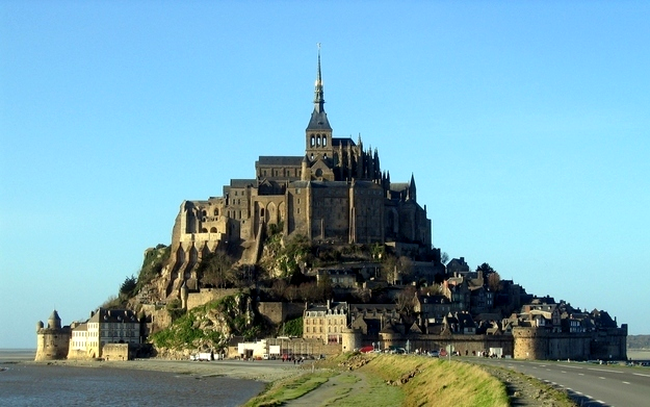 Mont Saint-Michel, din Normandia, Franța.