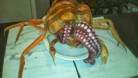 Cina de Crăciun care arată ca un monstru