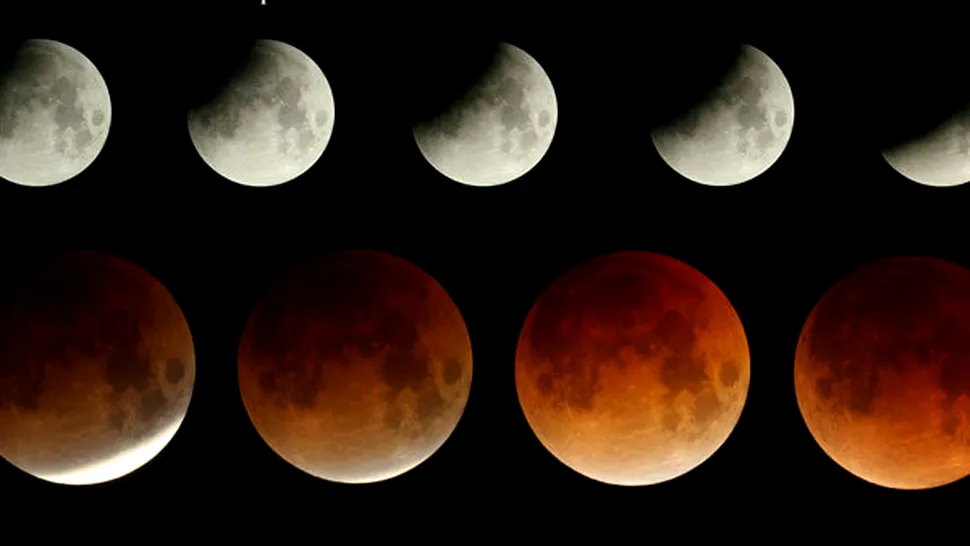 Eclipsa totala de Luna vazuta intr-un minut (Video)