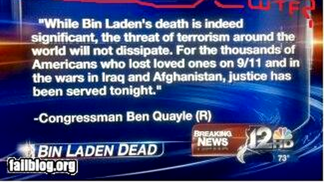 Greseala la numele lui Osama ben Laden