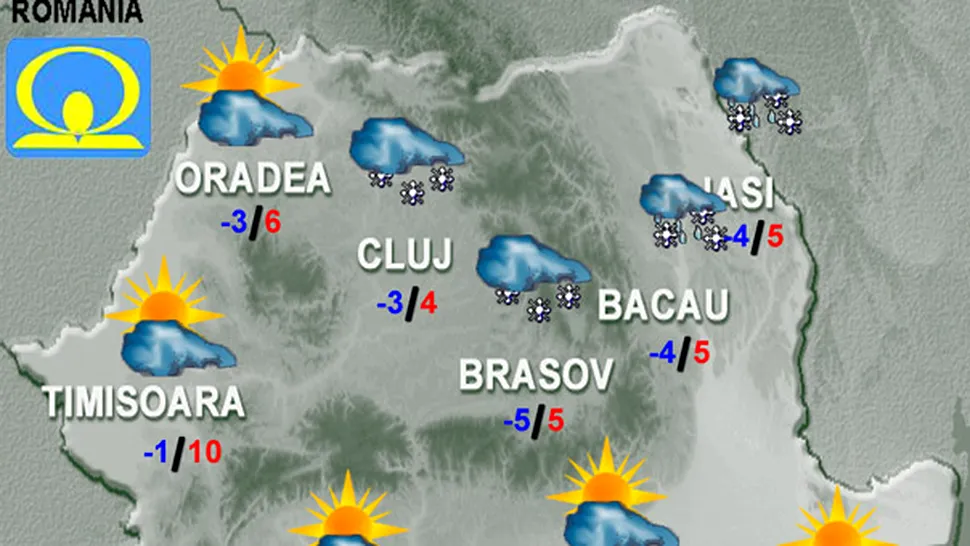 UPDATE / Vremea Apropo.ro: De marti, revin ninsorile