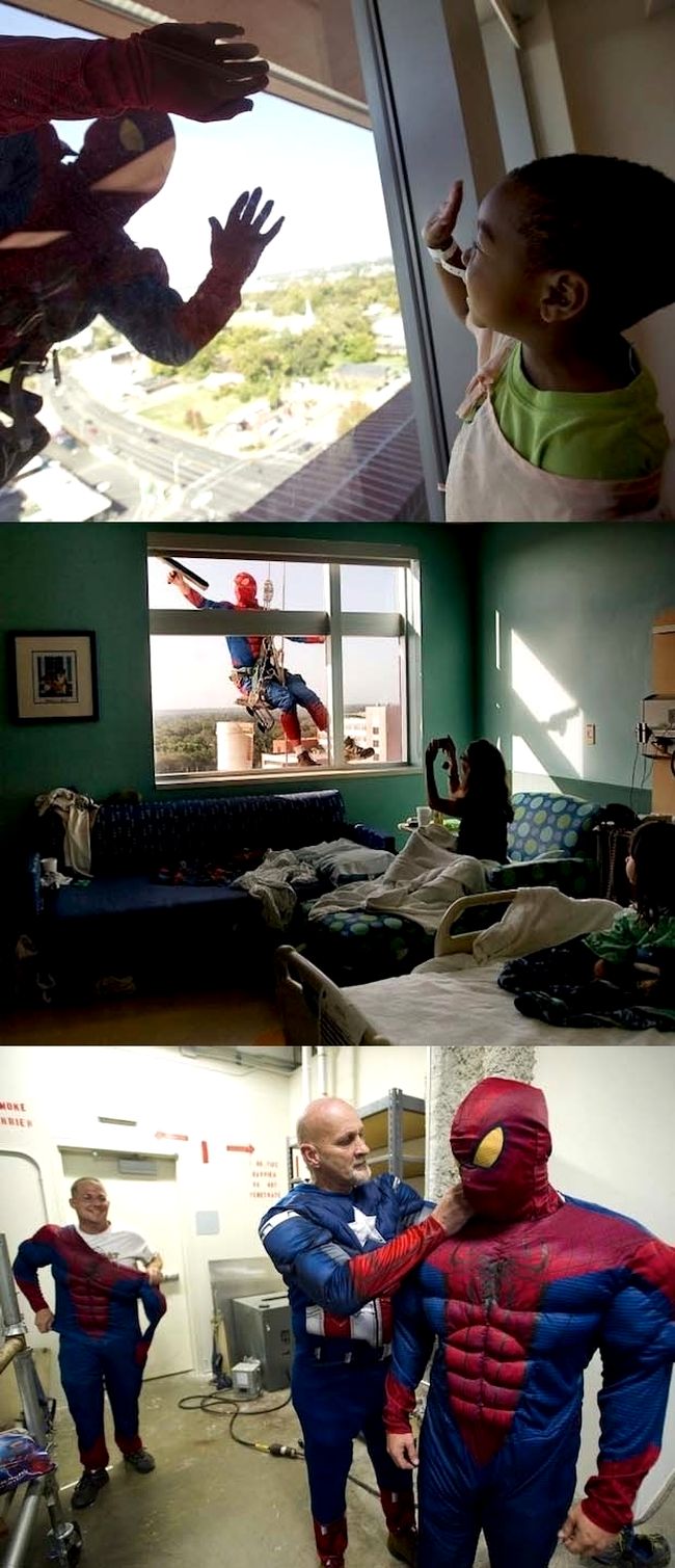 Super-eroi pe geam