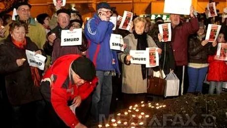 Miting in Capitala pentru sustinerea lui Raed Arafat