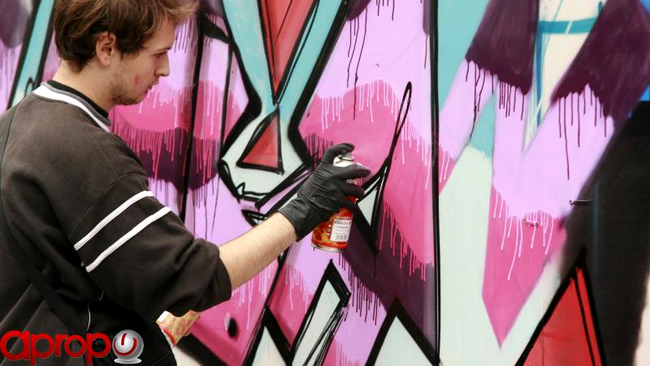 Grafitti la Politia Capitalei