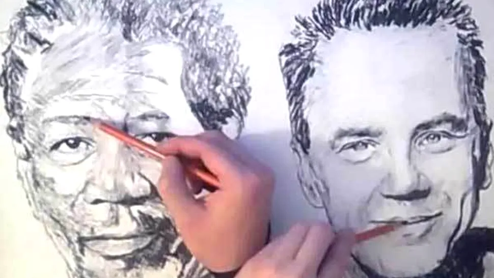 Desenează uluitor cu ambele mâini... în același timp! (Video & Poze)