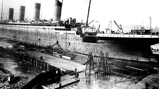 Nava Titanic incepea sa prinda contur pe santierul naval