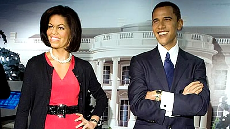 Barack si Michelle Obama se topesc intr-un muzeu (POZE)