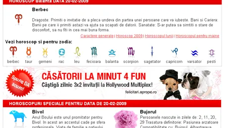 Horoscop la tine acasa, zilnic, cu Newsletter-ul Apropo.ro!