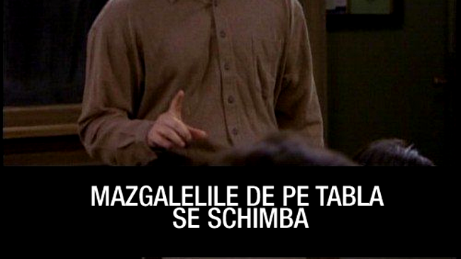 Inscrierile pe tabla se schimba