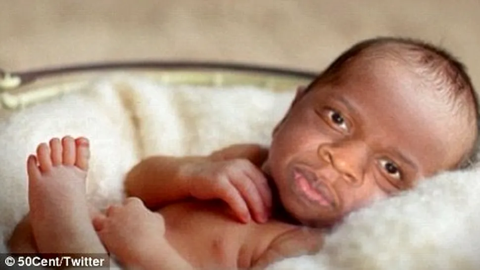 50 cent arata prima poza cu fetita lui Beyonce (Poze)