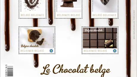 Belgienii au, de ieri, timbre cu aromă și miros de ciocolată
