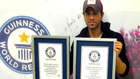 Enrique Iglesias a stabilit două recorduri mondiale Guinness!