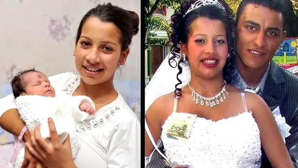O fata de 11 ani a nascut in timp ce se casatorea cu iubitul ei de 19 ani (Poze)