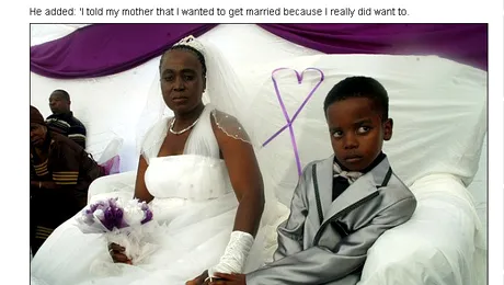 La vârsta de 8 ani s-a căsătorit cu o femeie de 61 de ani, pentru că așa au vrut strămoșii săi