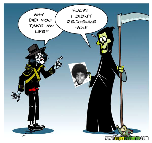 Caricatura cu Michael Jackson