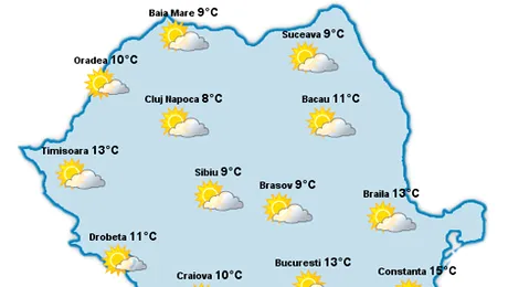 Vremea Apropo.ro in weekend: Toamna isi intra in drepturi