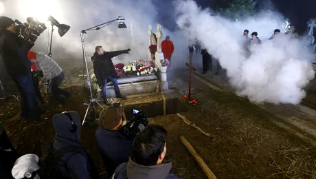 Botezatu – filmări macabre, în cimitir