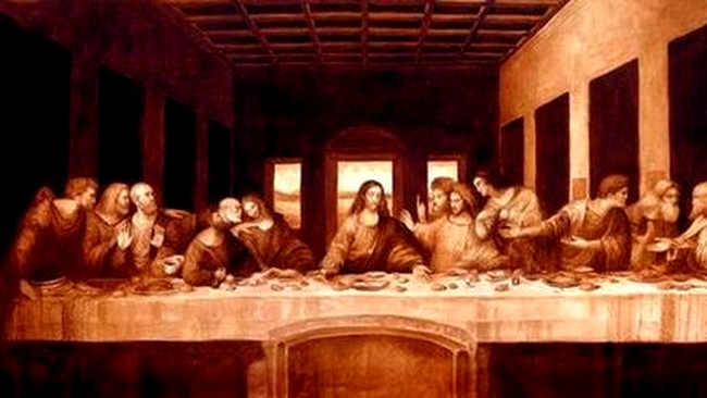 Tablou pictat cu cafea1