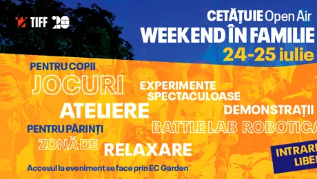 Weekend în familie, concerte, expoziții și spații noi, la ediția aniversară TIFF