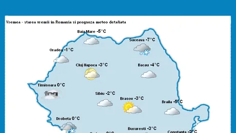 Vremea Apropo.ro: Frig cu zapada si viscol!