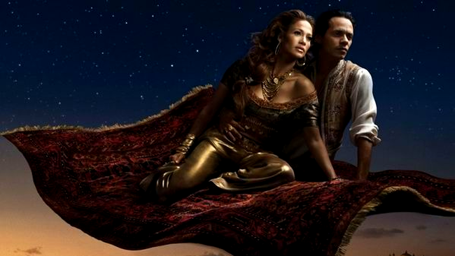 Jennifer Lopez și Marc Anthony (Jasmine și Alladin)