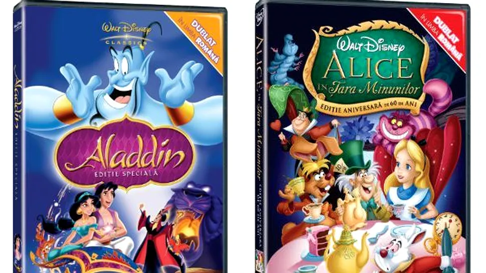 Aladdin şi Alice în Ţara Minunilor se lansează pe DVD