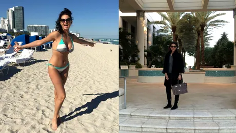 Ramona Bădescu a ajuns în haină de blană la Miami