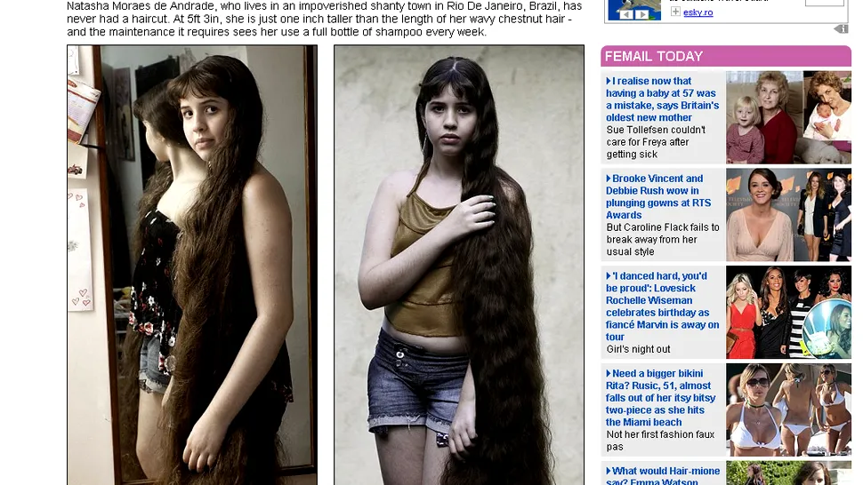 Adolescenta cu cel mai lung păr locuiește în Brazilia