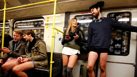 „Ziua fără pantaloni” la metrou, sărbătorită în toată lumea