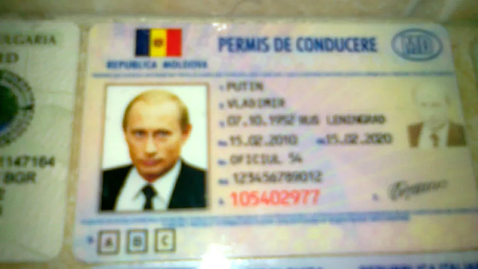 Vladimir Putin este moldovean, potrivit permisului sau de conducere!