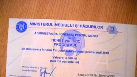 Tichetele „Rabla 2010”, valabile pana la sfarsitul lui ianuarie 2011