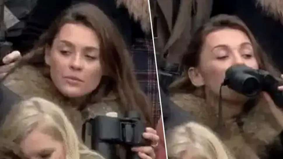 O tânără, care a strecurat alcool la un eveniment, a fost surprinsă de camerele de televiziune (VIDEO)