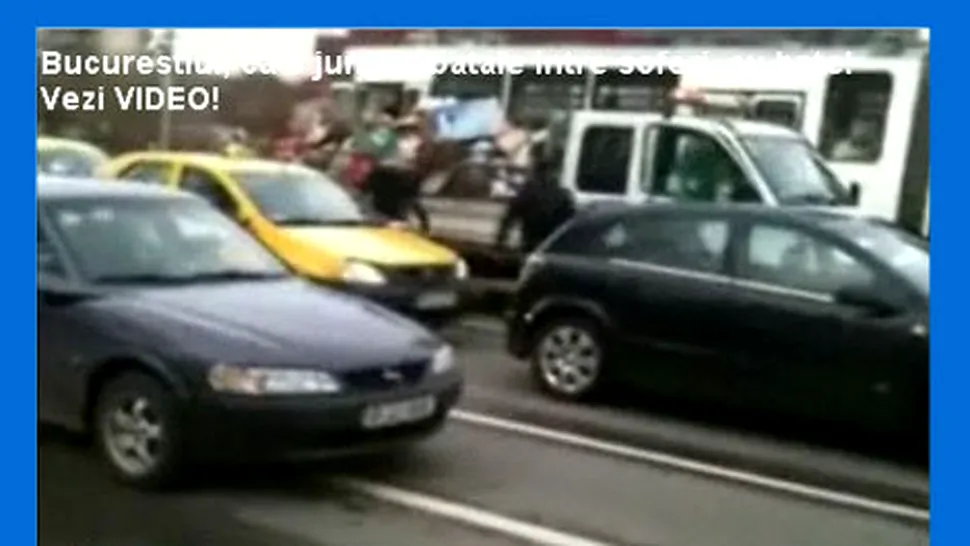Obiceiuri vechi la Timpuri Noi: scandal in traficul auto din Bucuresti (Video)
