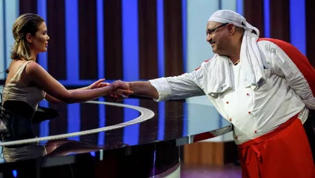 Simpaticul nea Cocoş, eliminat de la „Chefi la cuţite”